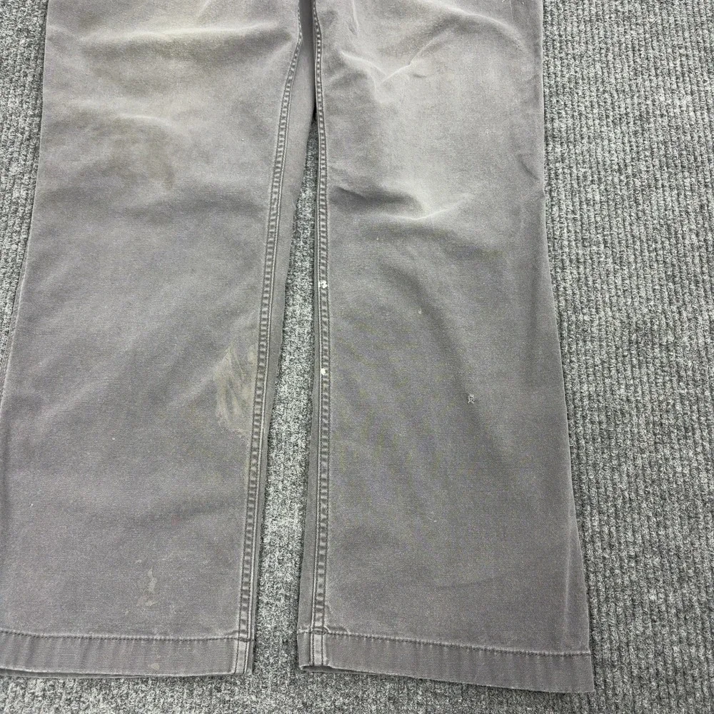Carhartt Carpenter Pants Mens 34x32 Gray Canvas Relaxed Fit Utility Workwear